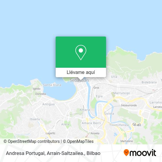 Mapa Andresa Portugal, Arrain-Saltzailea.