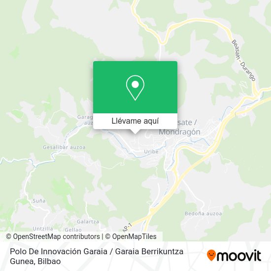 Mapa Polo De Innovación Garaia / Garaia Berrikuntza Gunea