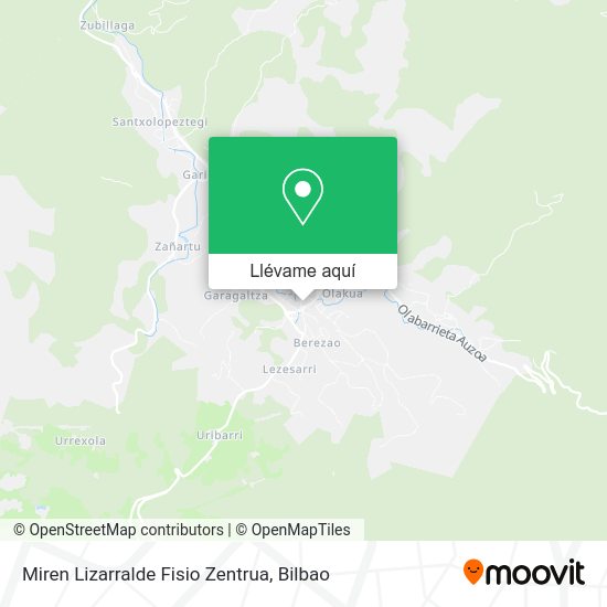 Mapa Miren Lizarralde Fisio Zentrua
