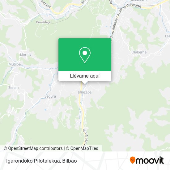 Mapa Igarondoko Pilotalekua