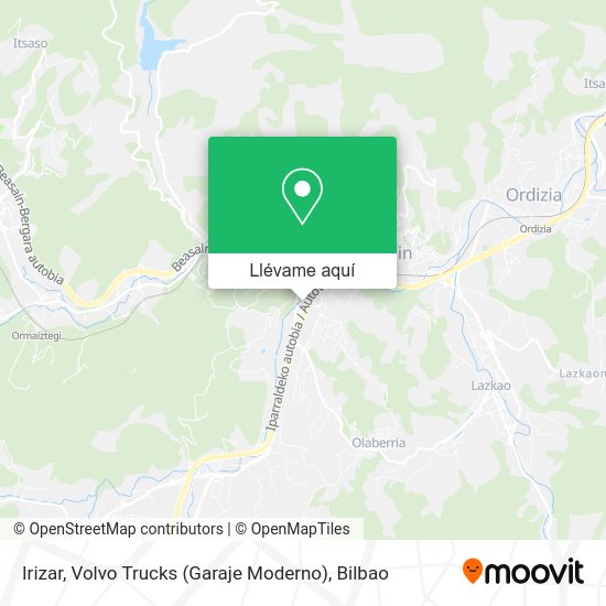 Mapa Irizar, Volvo Trucks (Garaje Moderno)