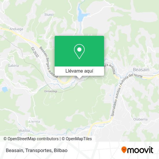 Mapa Beasain, Transportes