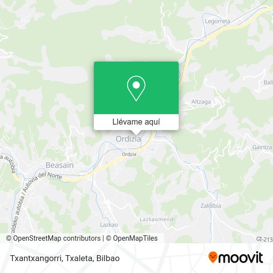 Mapa Txantxangorri, Txaleta