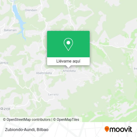 Mapa Zubiondo-Aundi