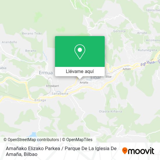 Mapa Amañako Elizako Parkea / Parque De La Iglesia De Amaña