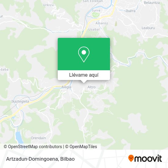 Mapa Artzadun-Domingoena