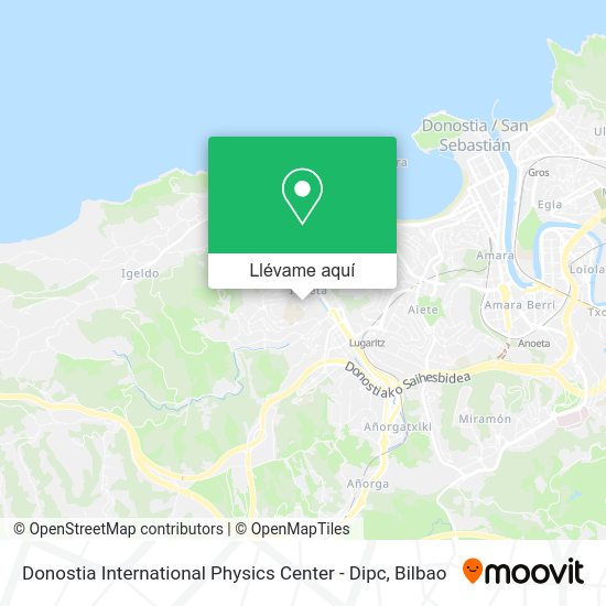 Mapa Donostia International Physics Center - Dipc