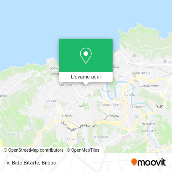 Mapa V. Bide Bitarte
