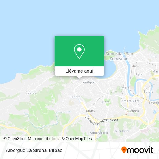 Mapa Albergue La Sirena