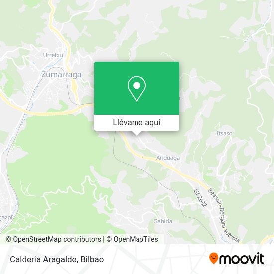 Mapa Calderia Aragalde
