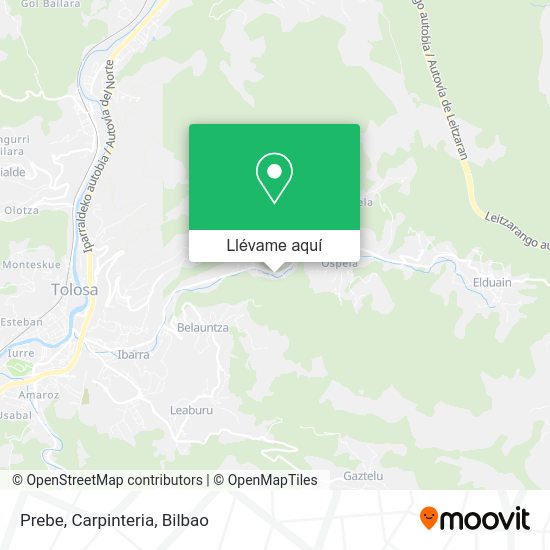Mapa Prebe, Carpinteria