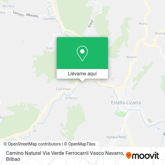 Mapa Camino Natural Vía Verde Ferrocarril Vasco Navarro