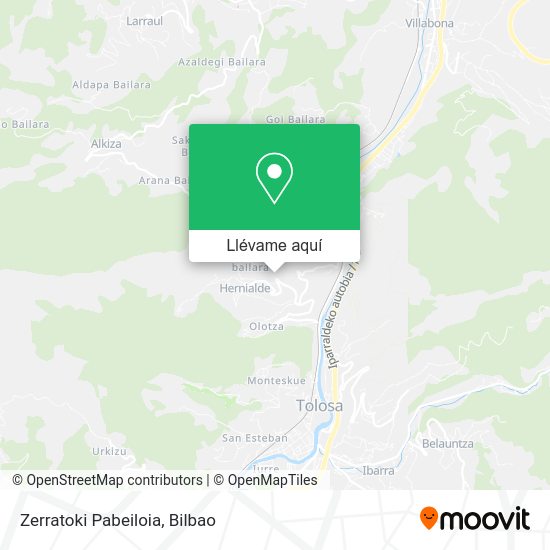Mapa Zerratoki Pabeiloia
