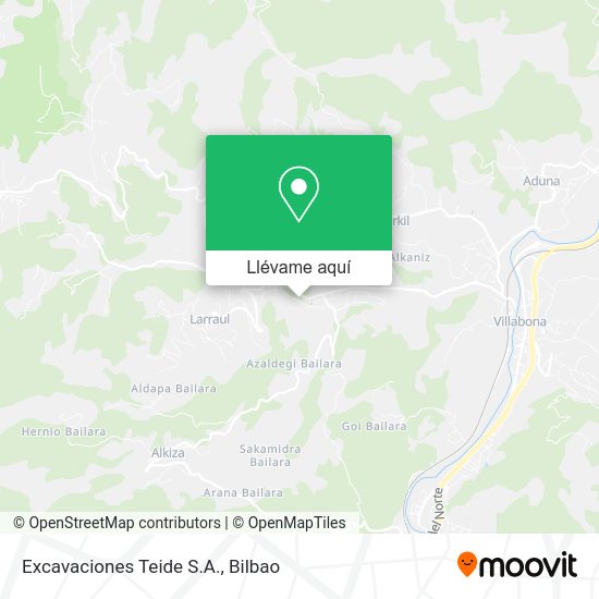 Mapa Excavaciones Teide S.A.