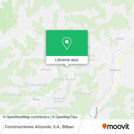 Mapa Construcciones Aitzondo, S.A.