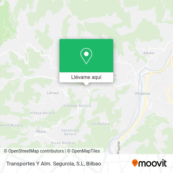 Mapa Transportes Y Alm. Segurola, S.L