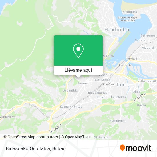Mapa Bidasoako Ospitalea