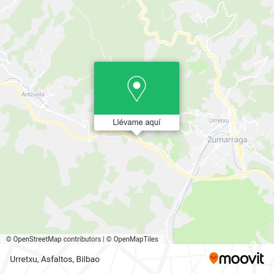 Mapa Urretxu, Asfaltos