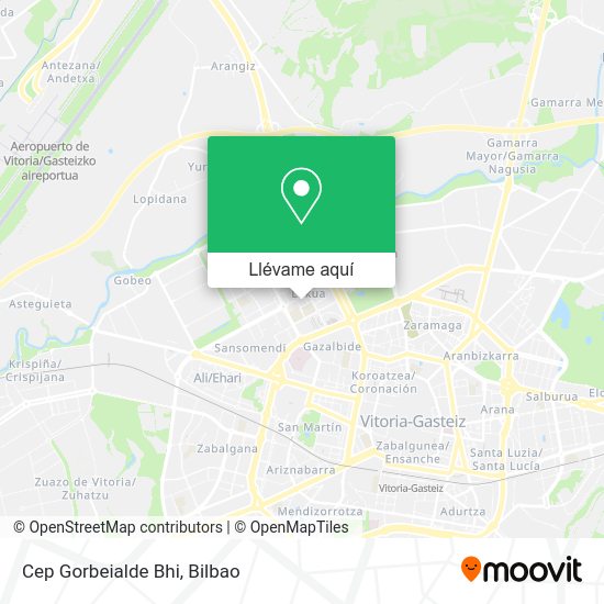 Mapa Cep Gorbeialde Bhi
