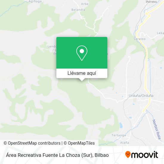 Mapa Área Recreativa Fuente La Choza (Sur)