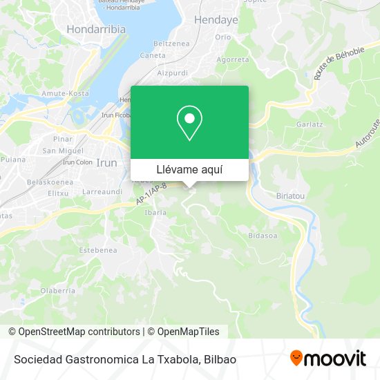 Mapa Sociedad Gastronomica La Txabola