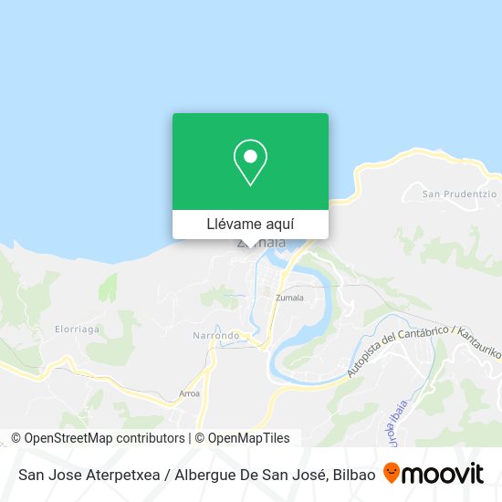 Mapa San Jose Aterpetxea / Albergue De San José