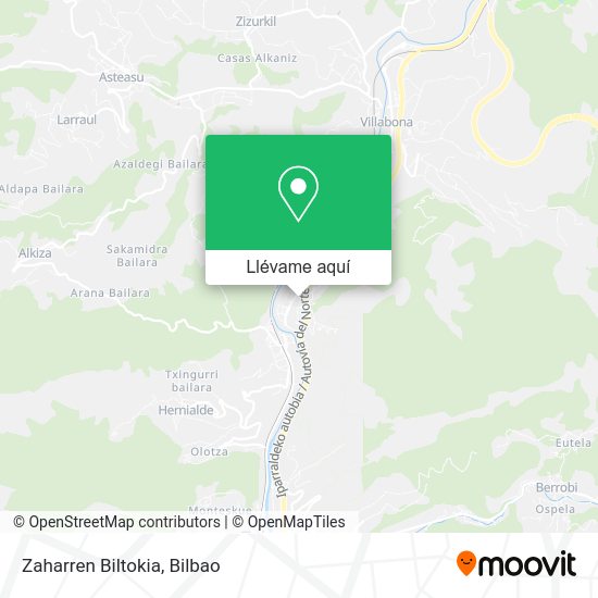 Mapa Zaharren Biltokia