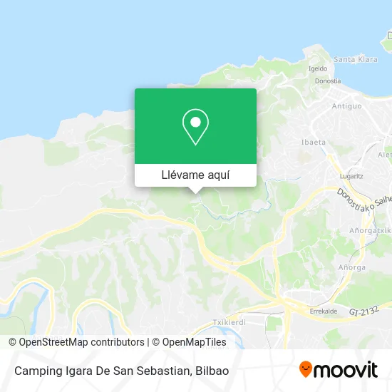 Mapa Camping Igara De San Sebastian