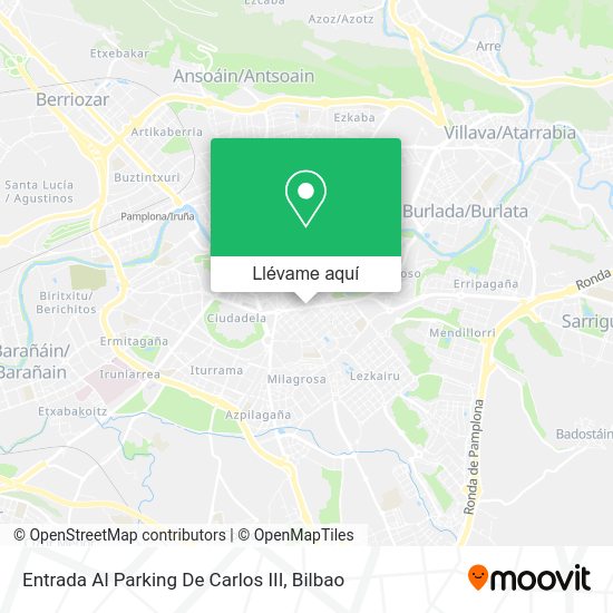 Mapa Entrada Al Parking De Carlos III
