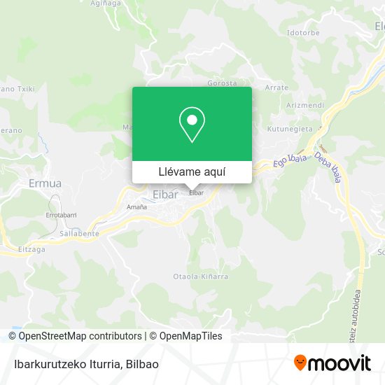 Mapa Ibarkurutzeko Iturria