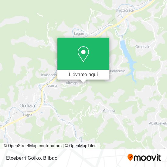 Mapa Etxeberri Goiko