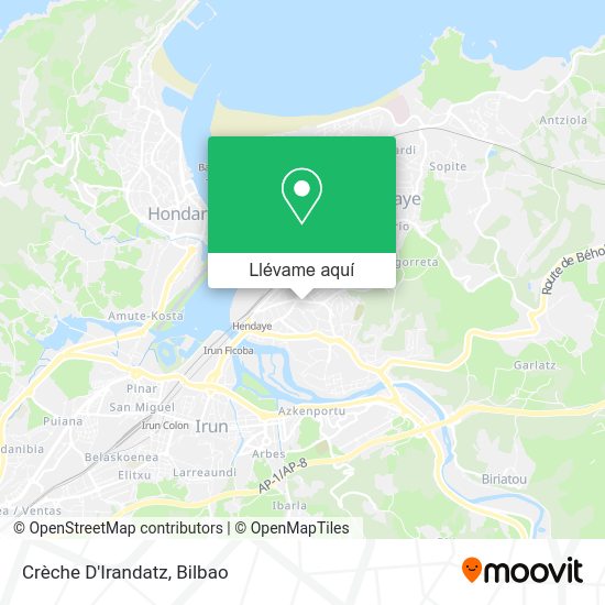 Mapa Crèche D'Irandatz