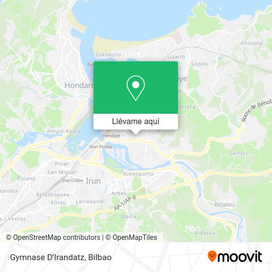 Mapa Gymnase D'Irandatz