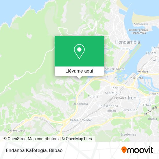 Mapa Endanea Kafetegia