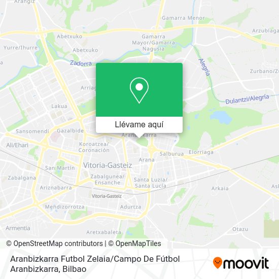 Mapa Aranbizkarra Futbol Zelaia / Campo De Fútbol Aranbizkarra