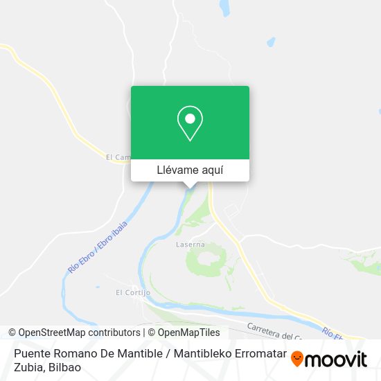 Mapa Puente Romano De Mantible / Mantibleko Erromatar Zubia