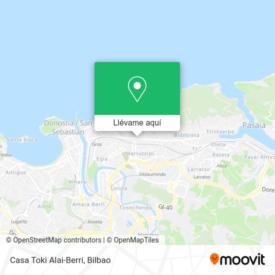 Mapa Casa Toki Alai-Berri