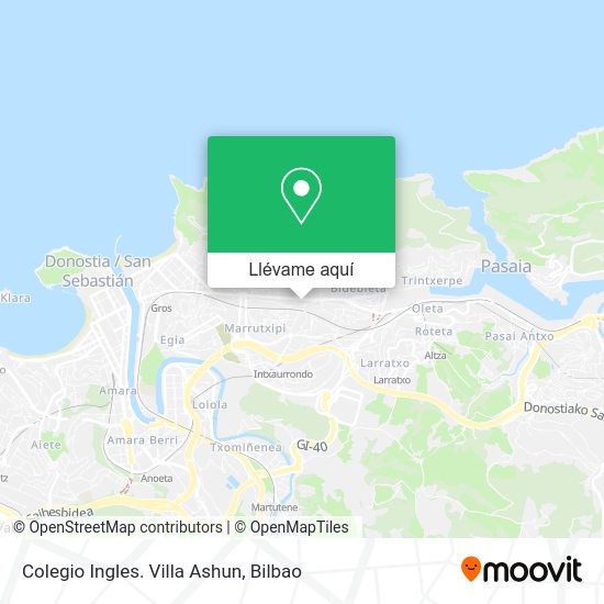 Mapa Colegio Ingles. Villa Ashun