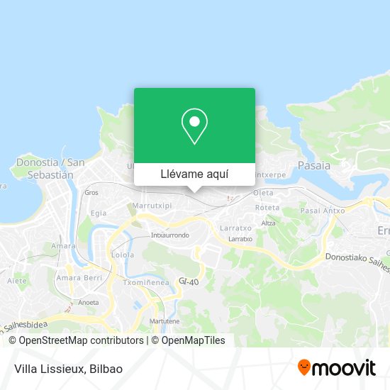 Mapa Villa Lissieux