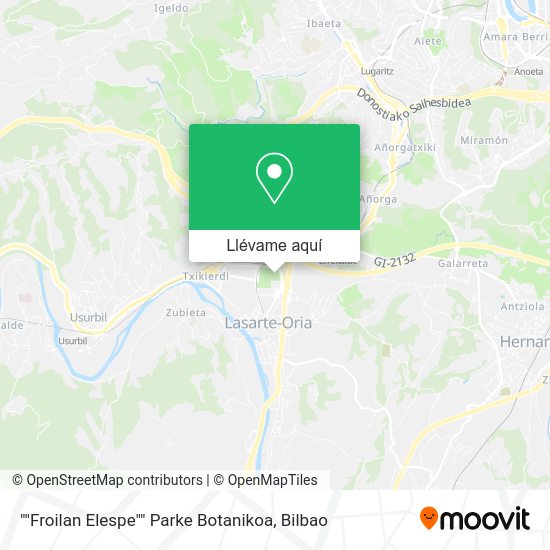 Mapa ""Froilan Elespe"" Parke Botanikoa
