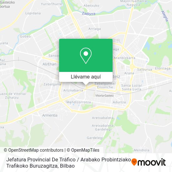Mapa Jefatura Provincial De Tráfico / Arabako Probintziako Trafikoko Buruzagitza