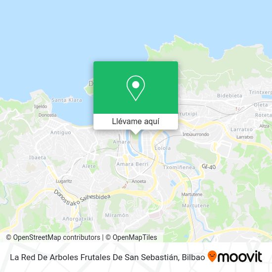 Mapa La Red De Arboles Frutales De San Sebastián