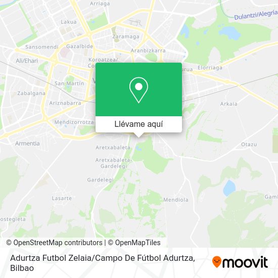 Mapa Adurtza Futbol Zelaia / Campo De Fútbol Adurtza