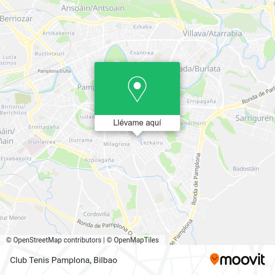 Mapa Club Tenis Pamplona