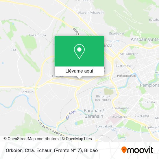 Mapa Orkoien, Ctra. Echauri (Frente Nº 7)