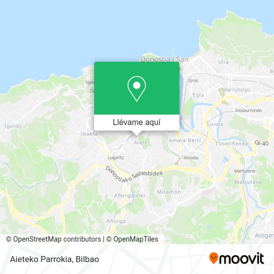 Mapa Aieteko Parrokia