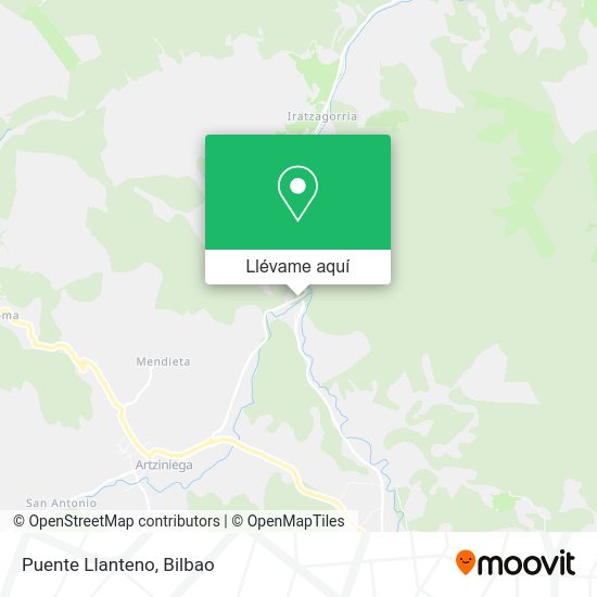Mapa Puente Llanteno