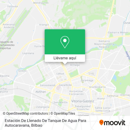 Mapa Estación De Llenado De Tanque De Agua Para Autocaravana