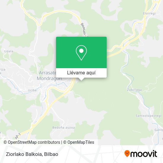 Mapa Ziorlako Balkoia