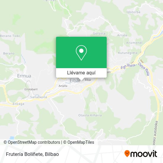 Mapa Frutería Boliñete